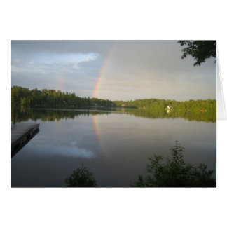 Double rainbows over Clear Lake
