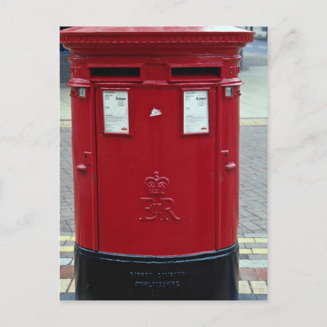 Double red letter boxes postcard (Front)