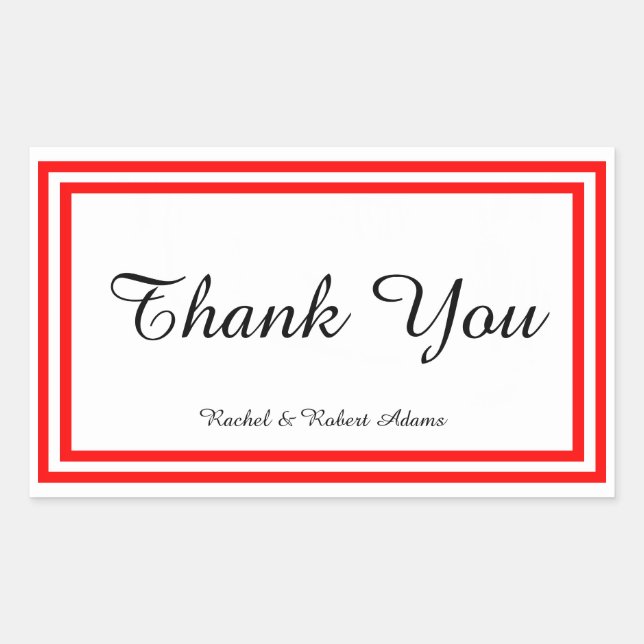 Double Red Trim - Rectangle Sticker (Front)