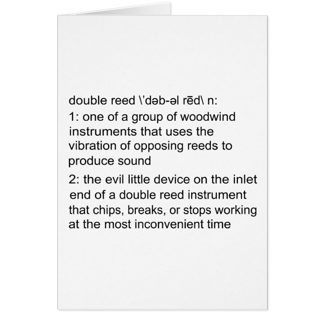 Double Reed Definition (Front)