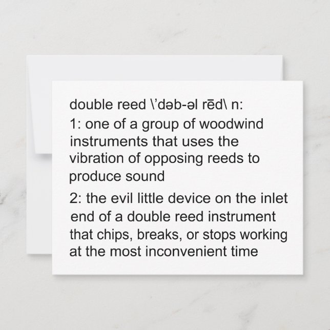 Double Reed Definition (Front)