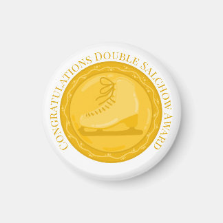 DOUBLE SALCHOW AWARD Ice Skate Special Achievement Magnet
