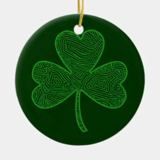 Double Shamrock Ornament