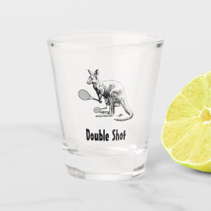 Double Shot Kangaroo Tennis Shot Glass