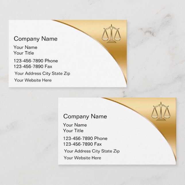 Double Side Attorney Business Cards (Front/Back)