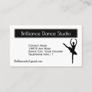 Double Side Ballet Dance Business Card
