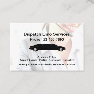 Double Side Classy Limo Car Service Business Card