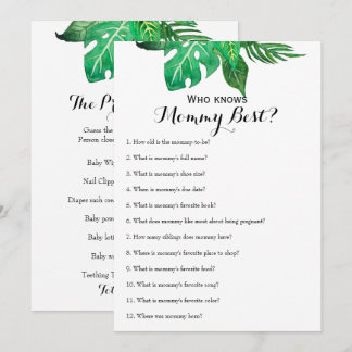 Double Sided - 2 x Baby Shower Games Invitation
