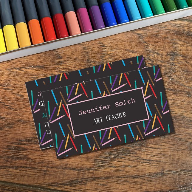 Double-sided Art Teacher Business Cards (Creator Uploaded)