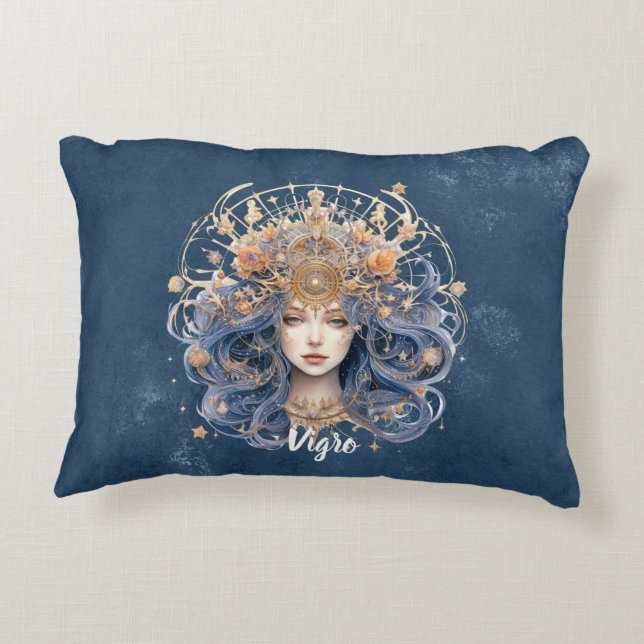 Double-sided artsy Vigro sign custom name Decorative Cushion (Back)
