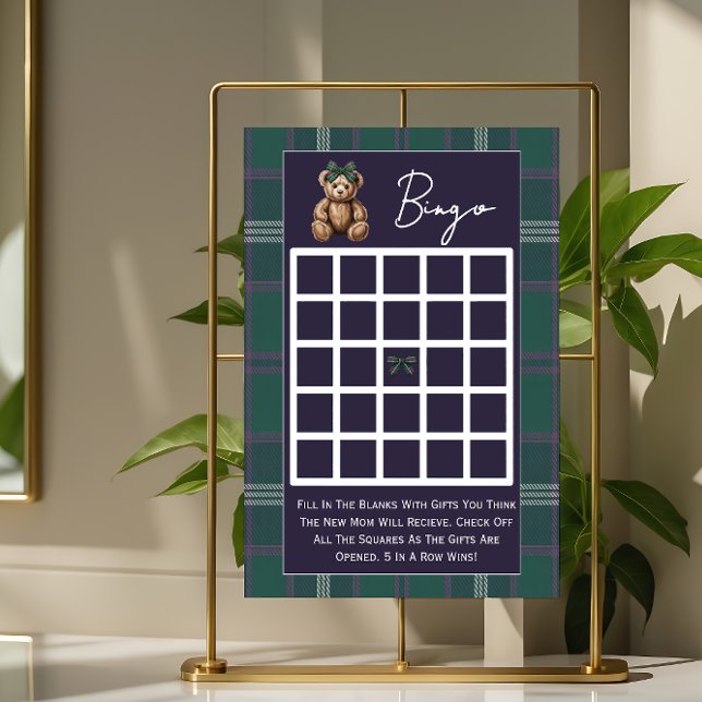Double sided baby shower games chic elegant  Bear  (Creator Uploaded)