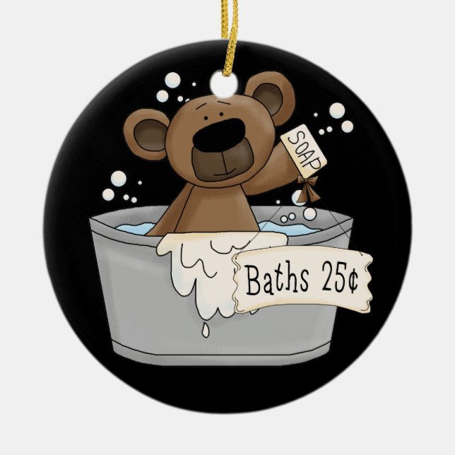 Double sided bathroom Hanging Ceramic Tree Decoration (Front)