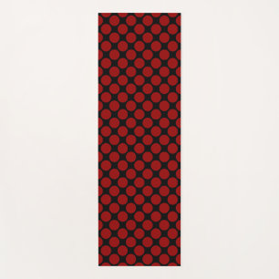 Double-sided Black and White Red Polka Dot Yoga Mat
