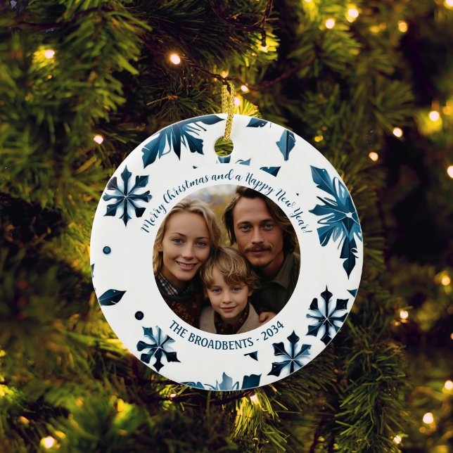 Double-Sided Blue Snowflake Christmas Tree  Ceramic Tree Decoration (Creator Uploaded)