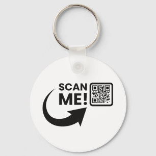 Double Sided Business Logo & QR Code Key Ring