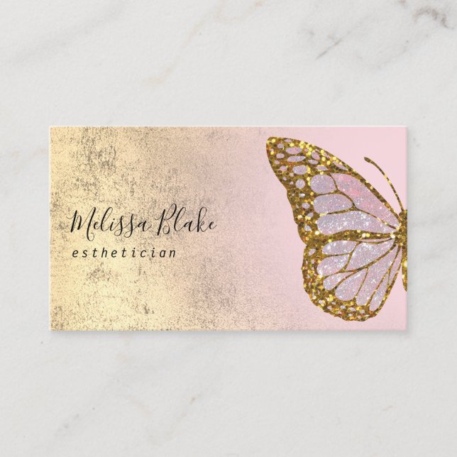double sided butterfly logo business card (Front)