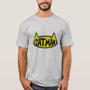 Double sided - CATMAN Cat Head Humorous T-Shirt