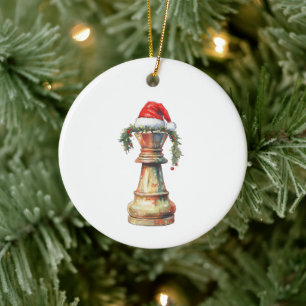 Double-Sided Christmas Chess Ornament King Knight