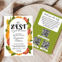 Double Sided Citrus Baby Shower Invitation