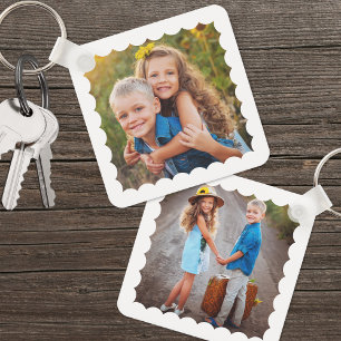 Double Sided Custom Two Photo Key Ring