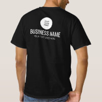 Double Sided Design Print Logo Staff Member Mens
