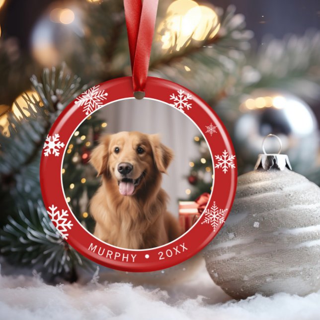 Double Sided Dog Photo Keepsake Christmas Ornament (Creator Uploaded)