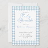 Double Sided Dusty Blue Baby Sprinkle Invitation