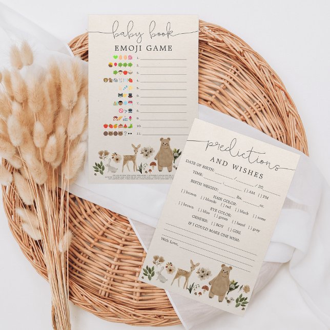 Double Sided Emoji Predictions Baby Shower Game (Creator Uploaded)