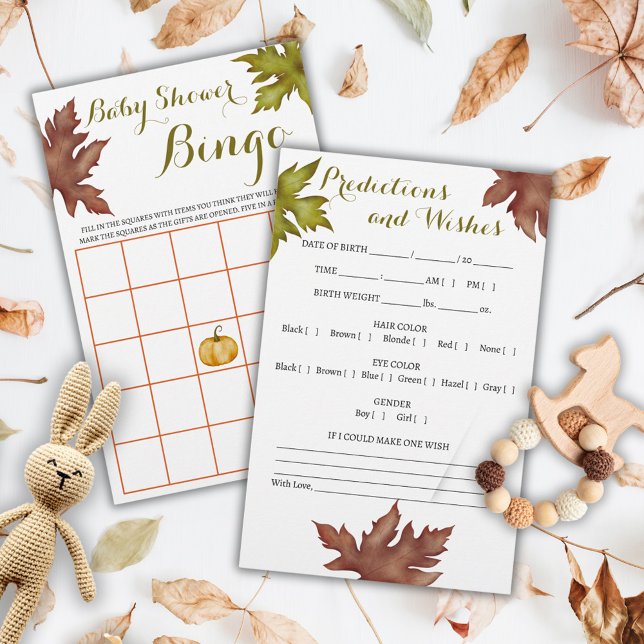 Double Sided Fall Autumn Baby Shower Games (Creator Uploaded)