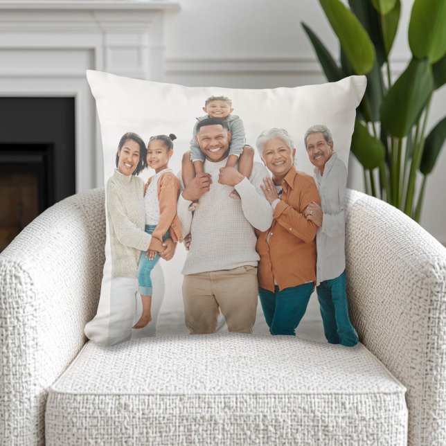 Double Sided Family Photo Cushion (Double Sided Family Photo Throw Pillow )