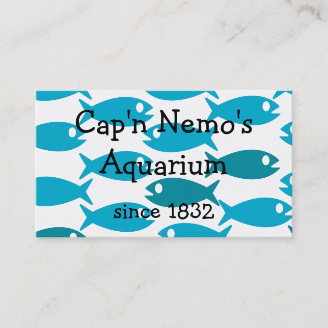 Double sided fish pattern business card (Front)