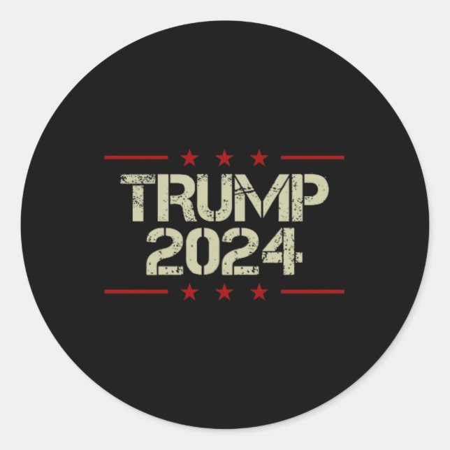 Double Sided Front And Back- Trump Arrest This Ame Classic Round Sticker (Front)
