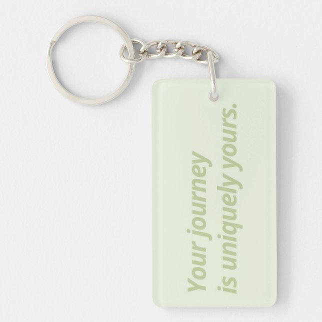 Double-Sided Green & Purple Inspirational Key Ring (Front)