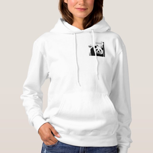 Double Sided Hamlet Quote Panda Bear Womens Hoodie (Front)