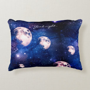 Double-sided Home sky moon Good night custom text Decorative Cushion