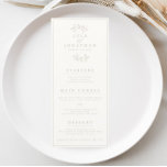 Double-Sided Ivory & Taupe Wedding Bar/Dinner Menu<br><div class="desc">We are always adding new designs weekly!</div>
