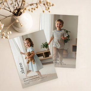 Double Sided Joint Photo Birthday Party Boy Girl Invitation