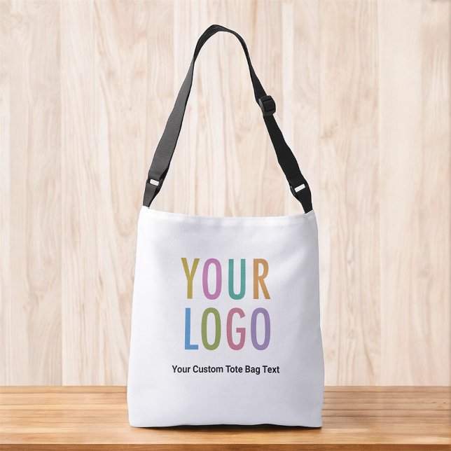 Double Sided Logo Crossbody Bag Custom Business (MISOOK All-Over-Print White Crossbody Bag with Logo for Business)