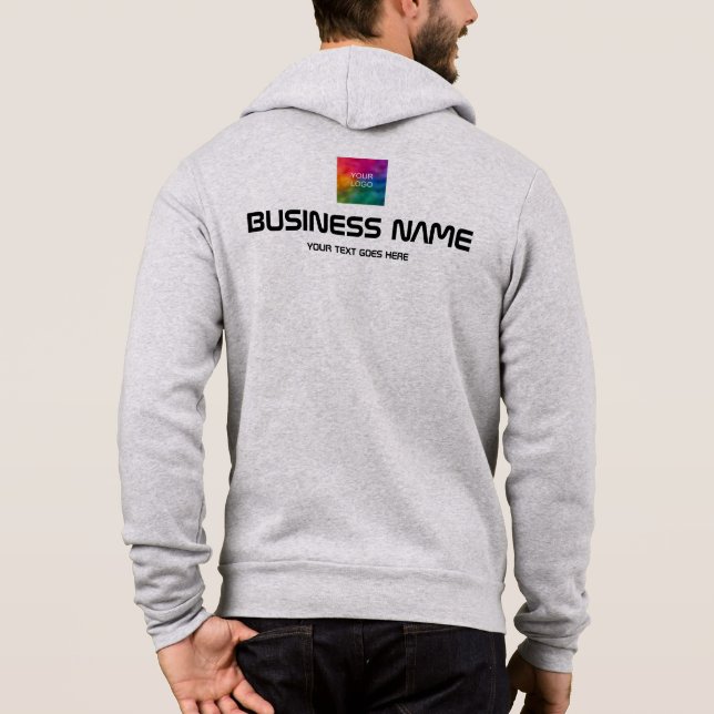 Double Sided Logo Design Promotional Men's Hoodie (Back)