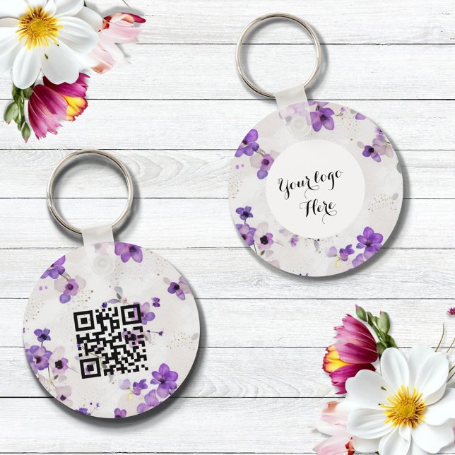 Double sided Logo QR Code keychain (Creator Uploaded)