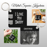 Double sided love daddy add name black grey photo key ring<br><div class="desc">Double sided key chain,  key ring gift idea.
Replace the photo on the back and the name.
A black and white filter has been used,  which will automatically change your colour photo.
I love you daddy.
Black and grey.</div>