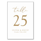 Double-sided Minimalist Modern Table Number