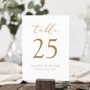 Double-sided Minimalist Modern Table Number