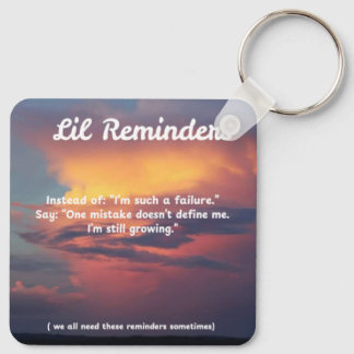 Double Sided Mistakes Make Us Human Reminder  Key Ring