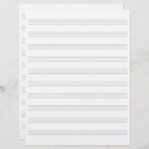 Double-Sided Music Manuscript Staff Blank Paper Custom Letterhead
