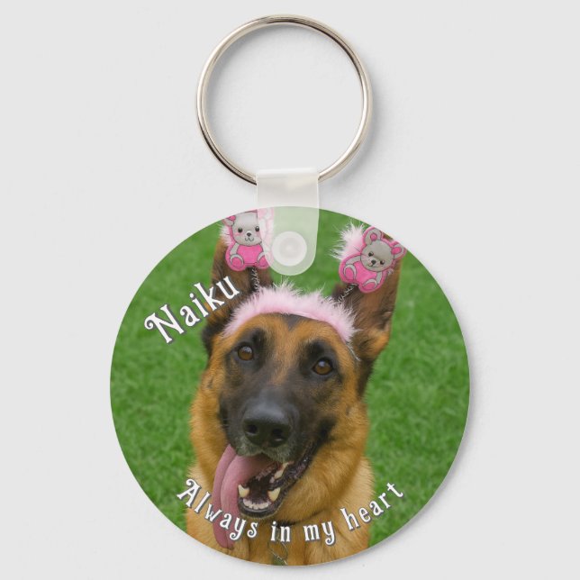 Double-Sided Pet Photo Memorial Keychain (Front)