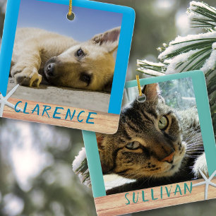 Double Sided Pet Photos Starfish Ceramic Ornament