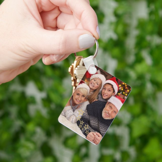 Double Sided Photo Keychains, Custom Photo Key Ring (Hand)