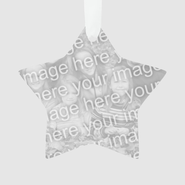 Double sided photo ornament | Star shape design (Front)