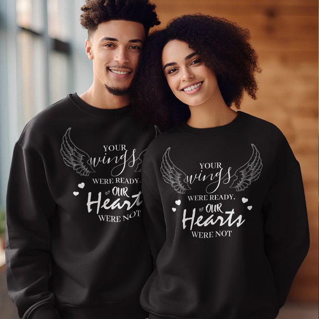 Double Sided Photo & Quote Funeral Memorial  Sweatshirt (Creator Uploaded)